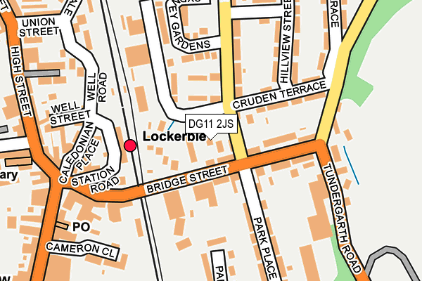 DG11 2JS map - OS OpenMap – Local (Ordnance Survey)
