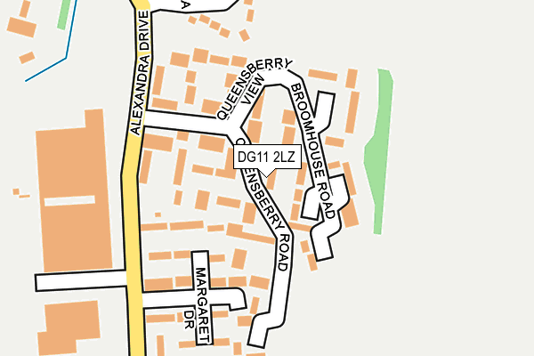 DG11 2LZ map - OS OpenMap – Local (Ordnance Survey)