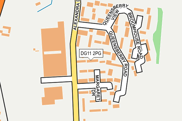 DG11 2PG map - OS OpenMap – Local (Ordnance Survey)