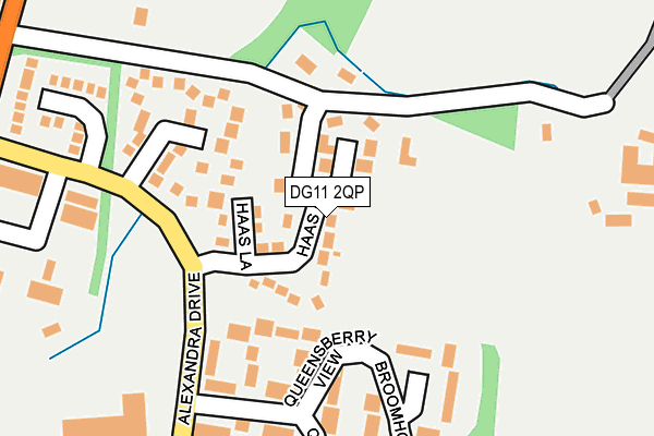 DG11 2QP map - OS OpenMap – Local (Ordnance Survey)