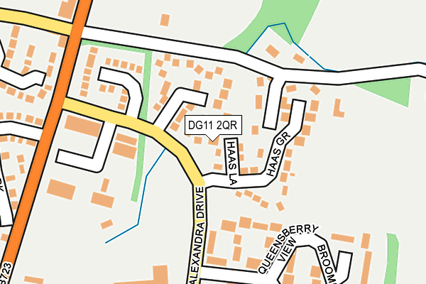 DG11 2QR map - OS OpenMap – Local (Ordnance Survey)
