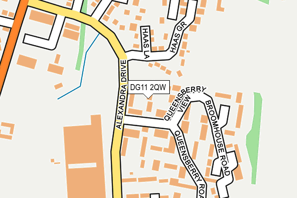 DG11 2QW map - OS OpenMap – Local (Ordnance Survey)