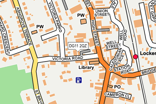 DG11 2QZ map - OS OpenMap – Local (Ordnance Survey)