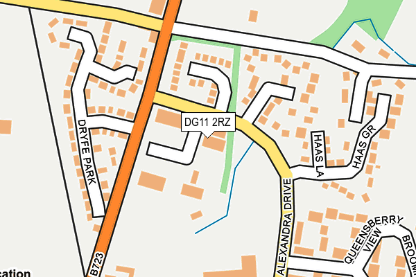DG11 2RZ map - OS OpenMap – Local (Ordnance Survey)