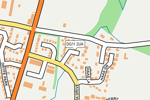 DG11 2UA map - OS OpenMap – Local (Ordnance Survey)