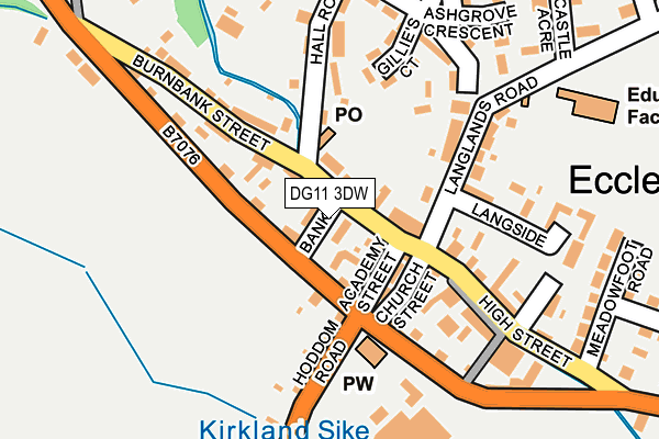 DG11 3DW map - OS OpenMap – Local (Ordnance Survey)