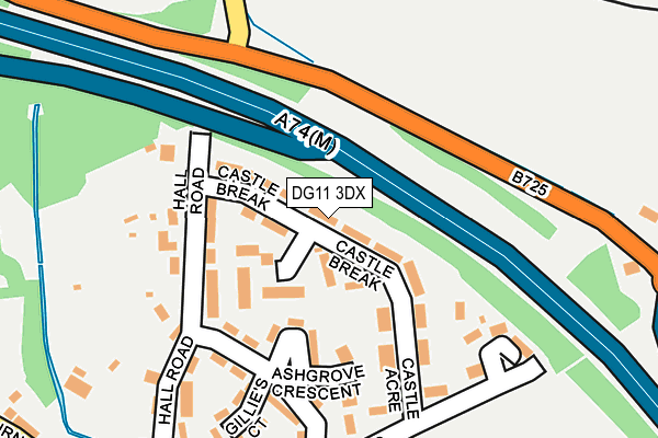 DG11 3DX map - OS OpenMap – Local (Ordnance Survey)