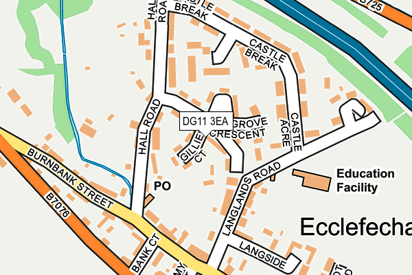 DG11 3EA map - OS OpenMap – Local (Ordnance Survey)