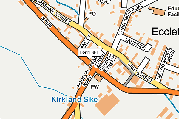DG11 3EL map - OS OpenMap – Local (Ordnance Survey)