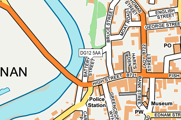 DG12 5AA map - OS OpenMap – Local (Ordnance Survey)