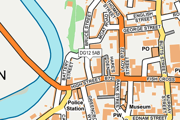 DG12 5AB map - OS OpenMap – Local (Ordnance Survey)