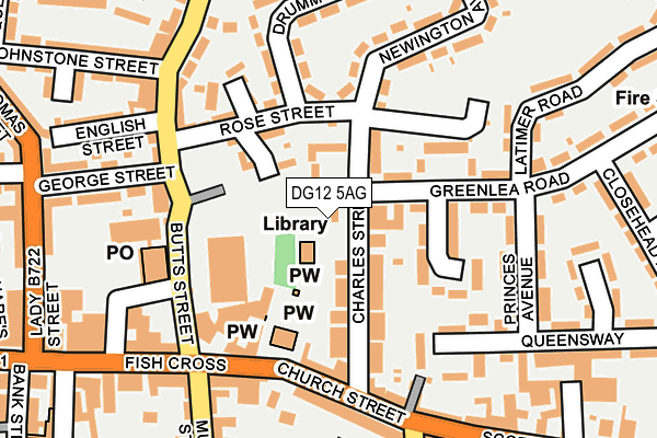 DG12 5AG map - OS OpenMap – Local (Ordnance Survey)