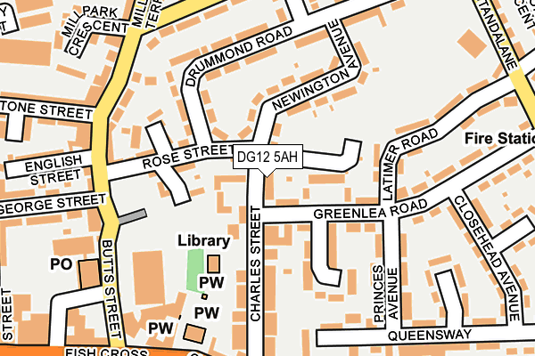 DG12 5AH map - OS OpenMap – Local (Ordnance Survey)