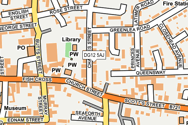 DG12 5AJ map - OS OpenMap – Local (Ordnance Survey)