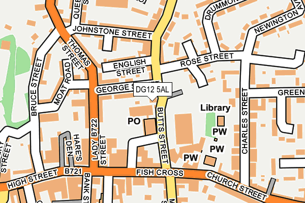 DG12 5AL map - OS OpenMap – Local (Ordnance Survey)