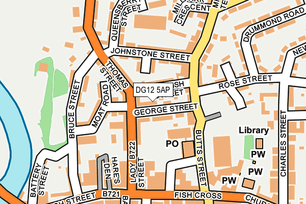 DG12 5AP map - OS OpenMap – Local (Ordnance Survey)