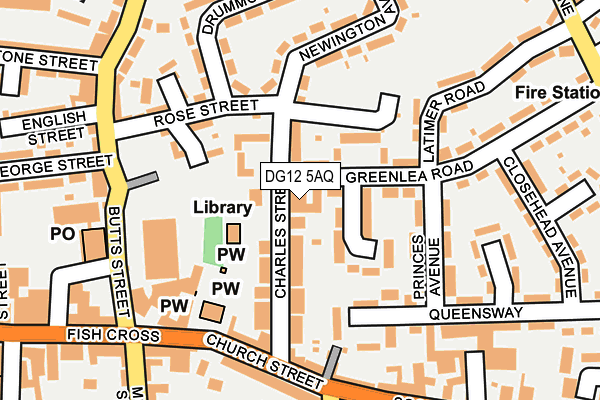 DG12 5AQ map - OS OpenMap – Local (Ordnance Survey)