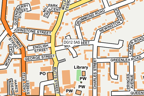 DG12 5AS map - OS OpenMap – Local (Ordnance Survey)