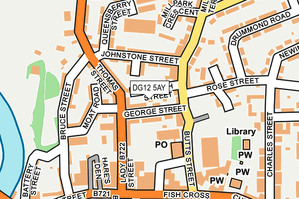 DG12 5AY map - OS OpenMap – Local (Ordnance Survey)