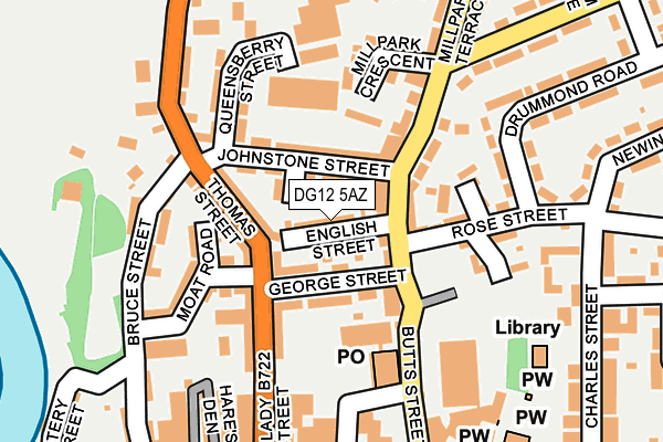 DG12 5AZ map - OS OpenMap – Local (Ordnance Survey)