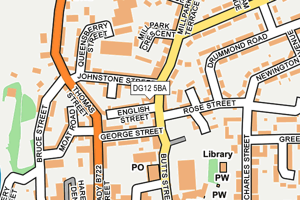 DG12 5BA map - OS OpenMap – Local (Ordnance Survey)