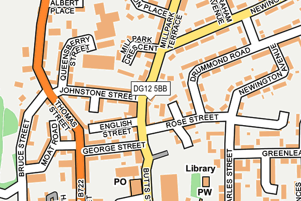 DG12 5BB map - OS OpenMap – Local (Ordnance Survey)