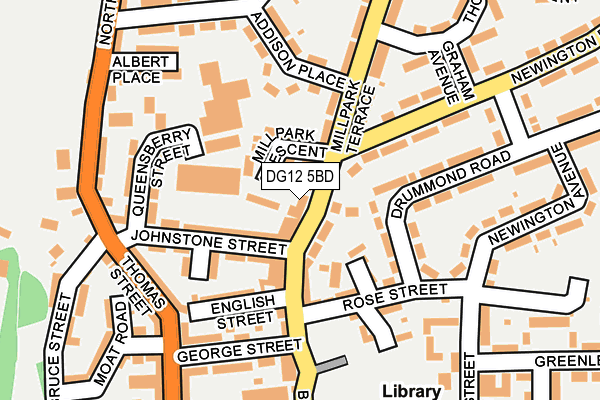DG12 5BD map - OS OpenMap – Local (Ordnance Survey)