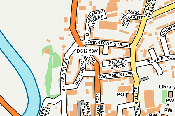 DG12 5BW map - OS OpenMap – Local (Ordnance Survey)