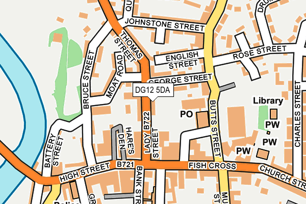 DG12 5DA map - OS OpenMap – Local (Ordnance Survey)