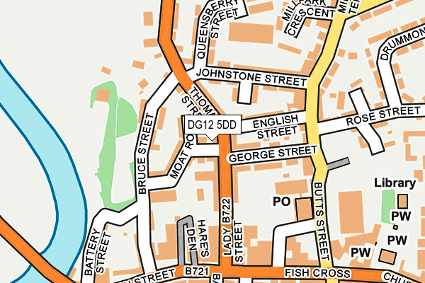 DG12 5DD map - OS OpenMap – Local (Ordnance Survey)