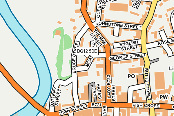 DG12 5DE map - OS OpenMap – Local (Ordnance Survey)