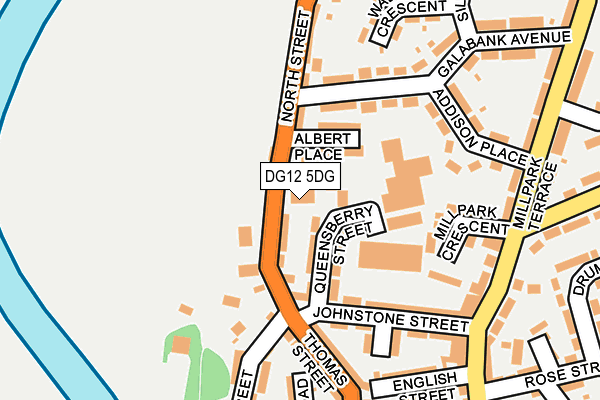 DG12 5DG map - OS OpenMap – Local (Ordnance Survey)