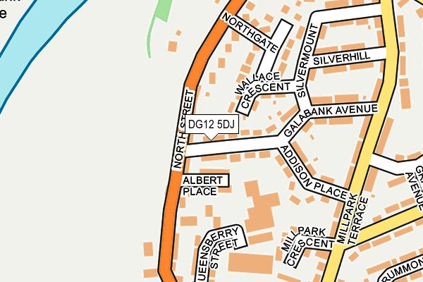DG12 5DJ map - OS OpenMap – Local (Ordnance Survey)