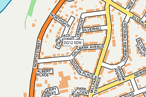 DG12 5DW map - OS OpenMap – Local (Ordnance Survey)