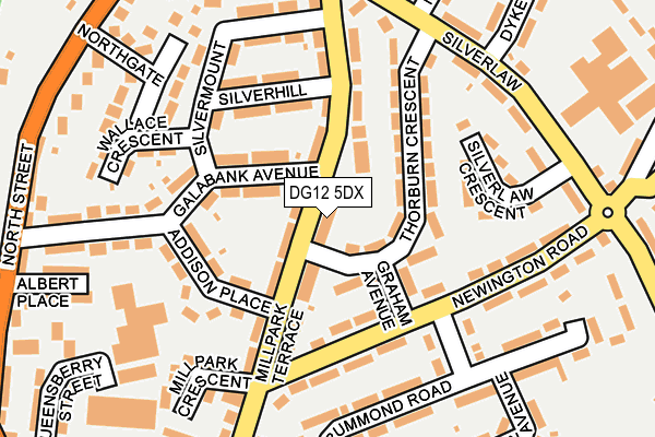 DG12 5DX map - OS OpenMap – Local (Ordnance Survey)