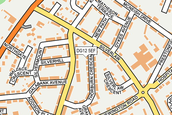 DG12 5EF map - OS OpenMap – Local (Ordnance Survey)