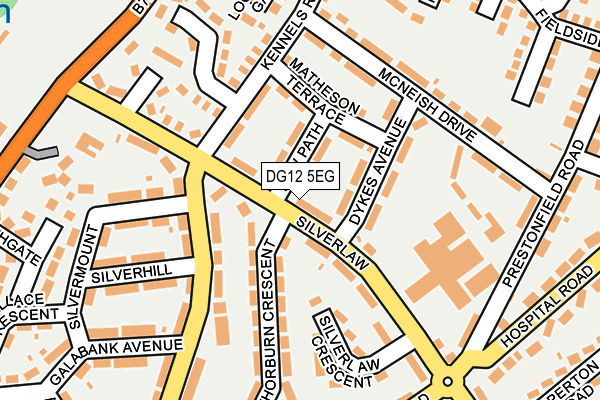 DG12 5EG map - OS OpenMap – Local (Ordnance Survey)
