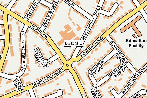 DG12 5HE map - OS OpenMap – Local (Ordnance Survey)