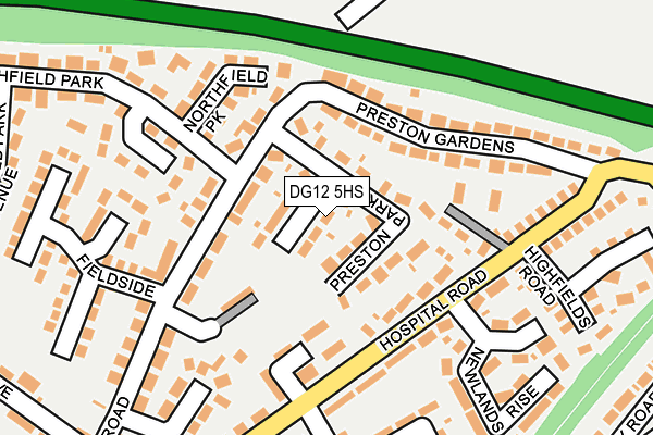 DG12 5HS map - OS OpenMap – Local (Ordnance Survey)
