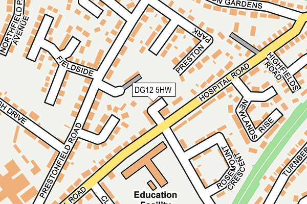 DG12 5HW map - OS OpenMap – Local (Ordnance Survey)