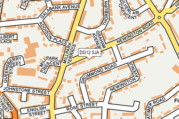 DG12 5JA map - OS OpenMap – Local (Ordnance Survey)