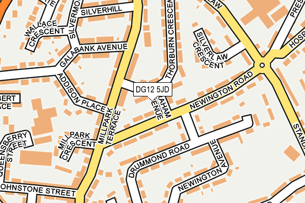 DG12 5JD map - OS OpenMap – Local (Ordnance Survey)