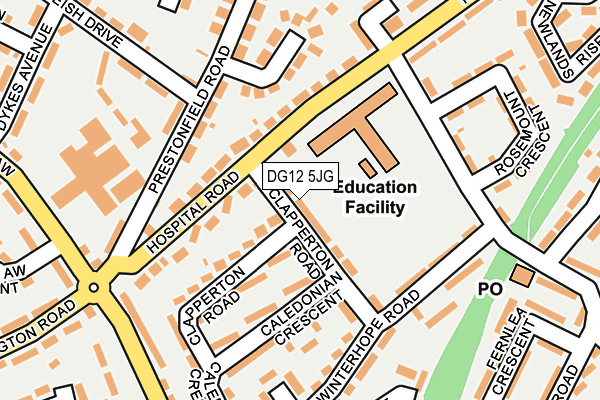 DG12 5JG map - OS OpenMap – Local (Ordnance Survey)