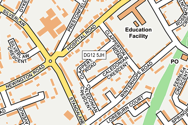DG12 5JH map - OS OpenMap – Local (Ordnance Survey)