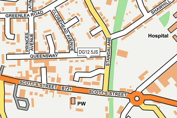 DG12 5JS map - OS OpenMap – Local (Ordnance Survey)