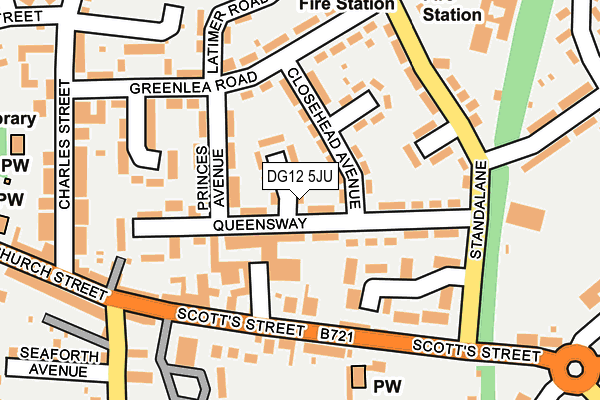DG12 5JU map - OS OpenMap – Local (Ordnance Survey)