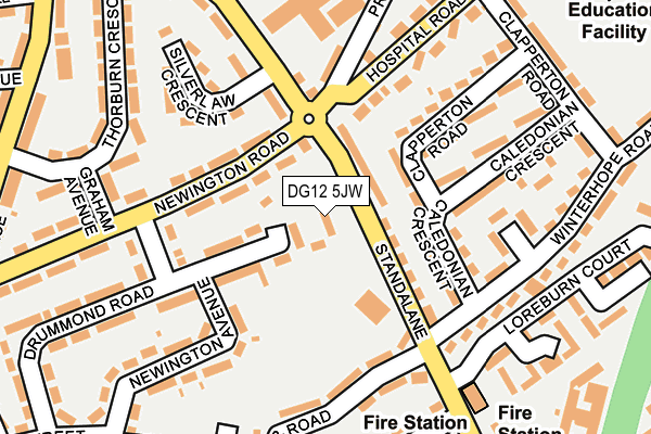DG12 5JW map - OS OpenMap – Local (Ordnance Survey)