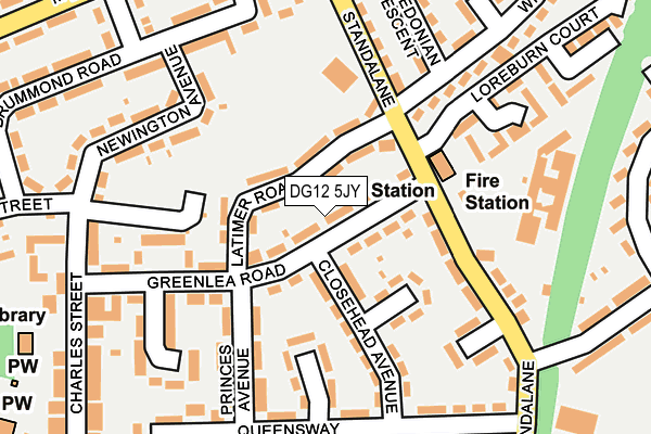 DG12 5JY map - OS OpenMap – Local (Ordnance Survey)