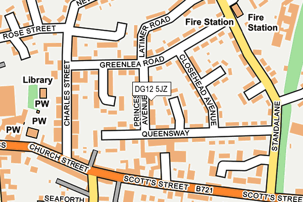 DG12 5JZ map - OS OpenMap – Local (Ordnance Survey)