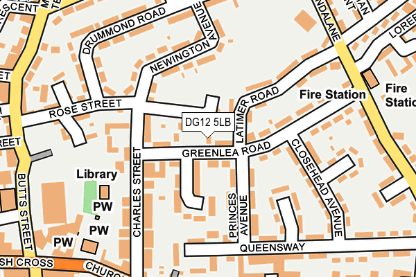 DG12 5LB map - OS OpenMap – Local (Ordnance Survey)